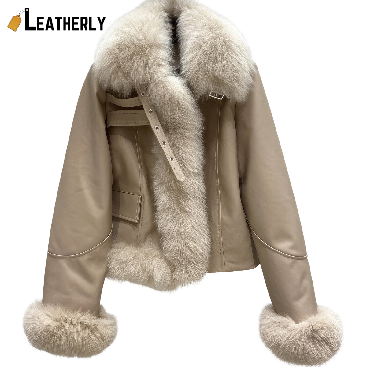 faux fur leather jacket