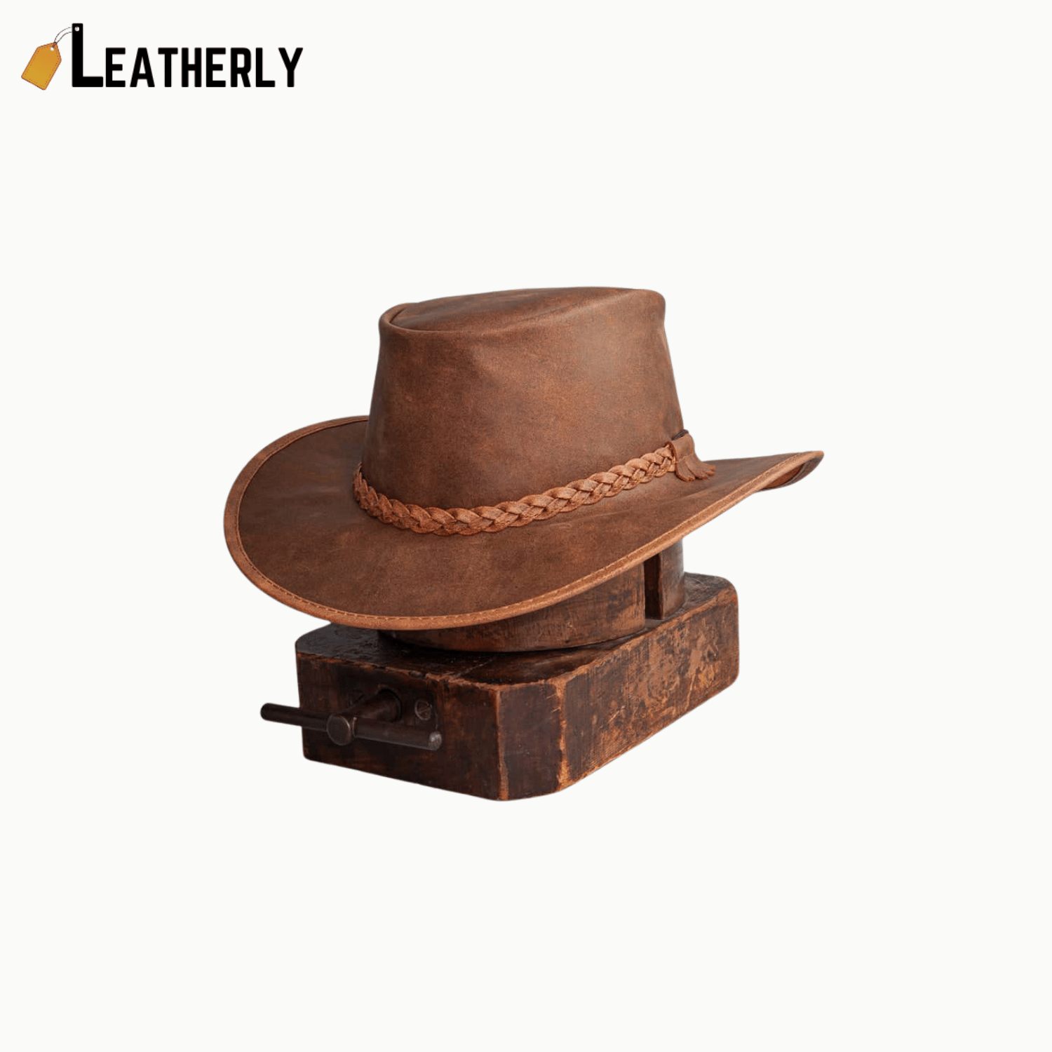 leather cowboy hat